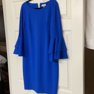 Calvin Klein Royal Blue Long Sleeve Dress